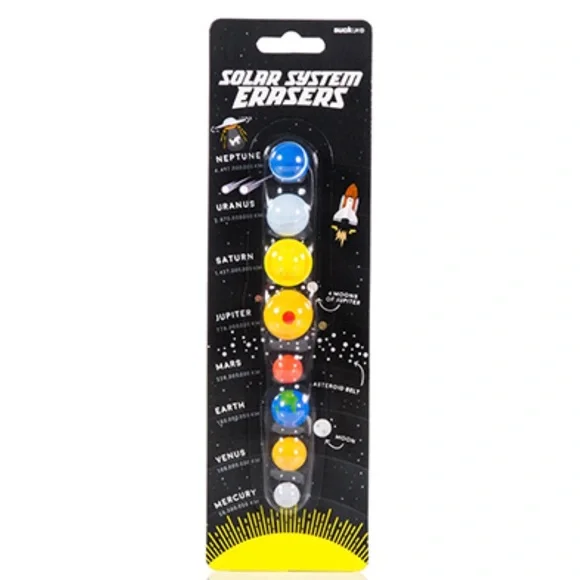 NWT Solar System Eraser Set - Picture 1 of 7
